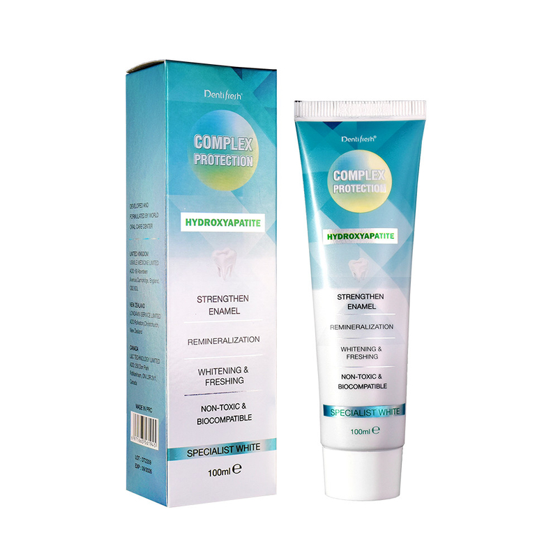 DENTIFRESH 100g हाइड्रॉक्सियापैटाइट टूथपेस्ट मिंट स्वाद टूथपेस्ट वयस्कों के लिए कस्टम लोगो टूथपेस्ट