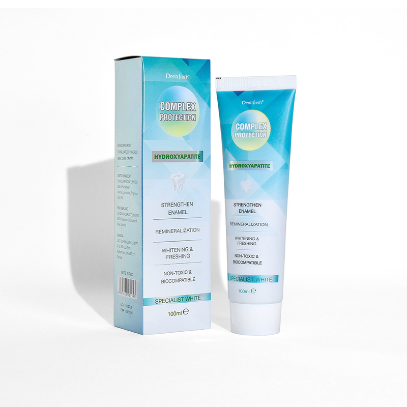 DENTIFRESH 100g हाइड्रॉक्सियापैटाइट टूथपेस्ट मिंट स्वाद टूथपेस्ट वयस्कों के लिए कस्टम लोगो टूथपेस्ट