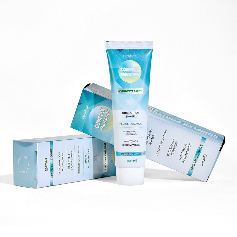 DENTIFRESH 100g हाइड्रॉक्सियापैटाइट टूथपेस्ट मिंट स्वाद टूथपेस्ट वयस्कों के लिए कस्टम लोगो टूथपेस्ट