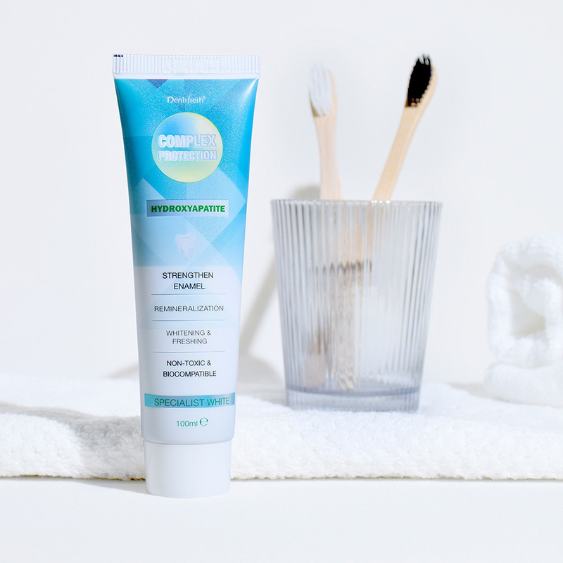 DENTIFRESH 100g हाइड्रॉक्सियापैटाइट टूथपेस्ट मिंट स्वाद टूथपेस्ट वयस्कों के लिए कस्टम लोगो टूथपेस्ट