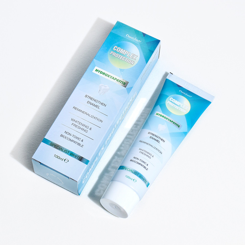 DENTIFRESH 100g हाइड्रॉक्सियापैटाइट टूथपेस्ट मिंट स्वाद टूथपेस्ट वयस्कों के लिए कस्टम लोगो टूथपेस्ट