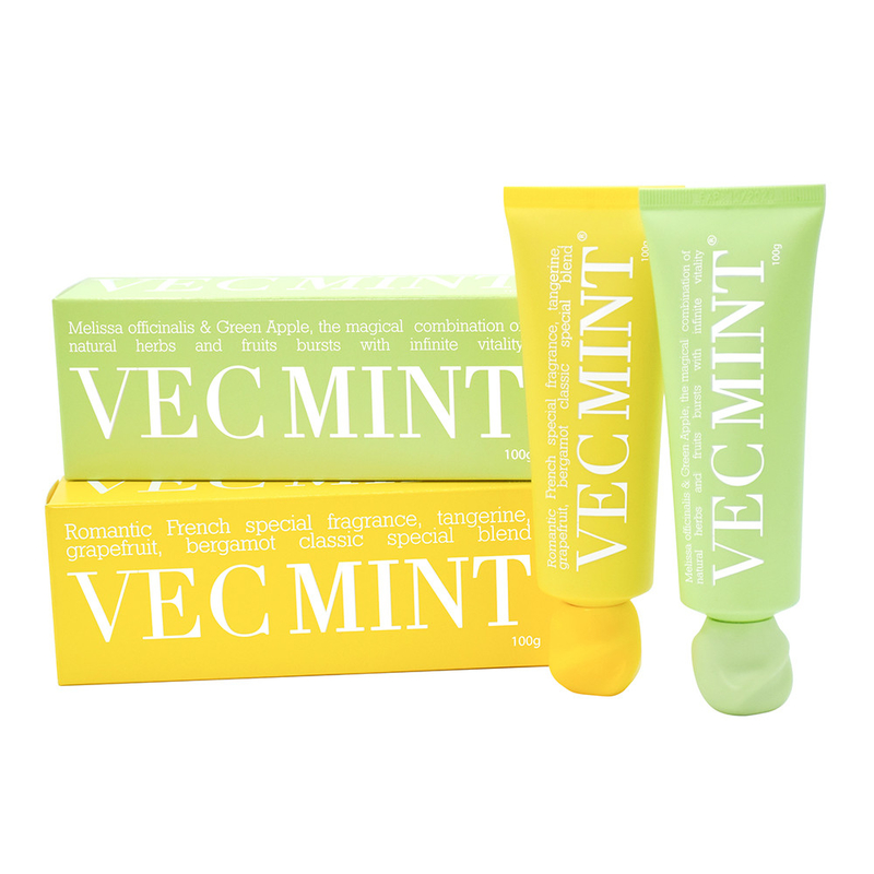 VECMINT 100 ग्राम टूथपेस्ट: जादुई प्राकृतिक जड़ी बूटियों और फलों (मेलिसा ऑफिसिनलिस और ग्रीन सेब) के साथ मौखिक जीवन शक्ति को मुक्त करें
