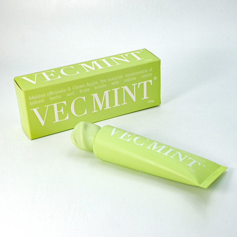 VECMINT 100 ग्राम टूथपेस्ट: जादुई प्राकृतिक जड़ी बूटियों और फलों (मेलिसा ऑफिसिनलिस और ग्रीन सेब) के साथ मौखिक जीवन शक्ति को मुक्त करें