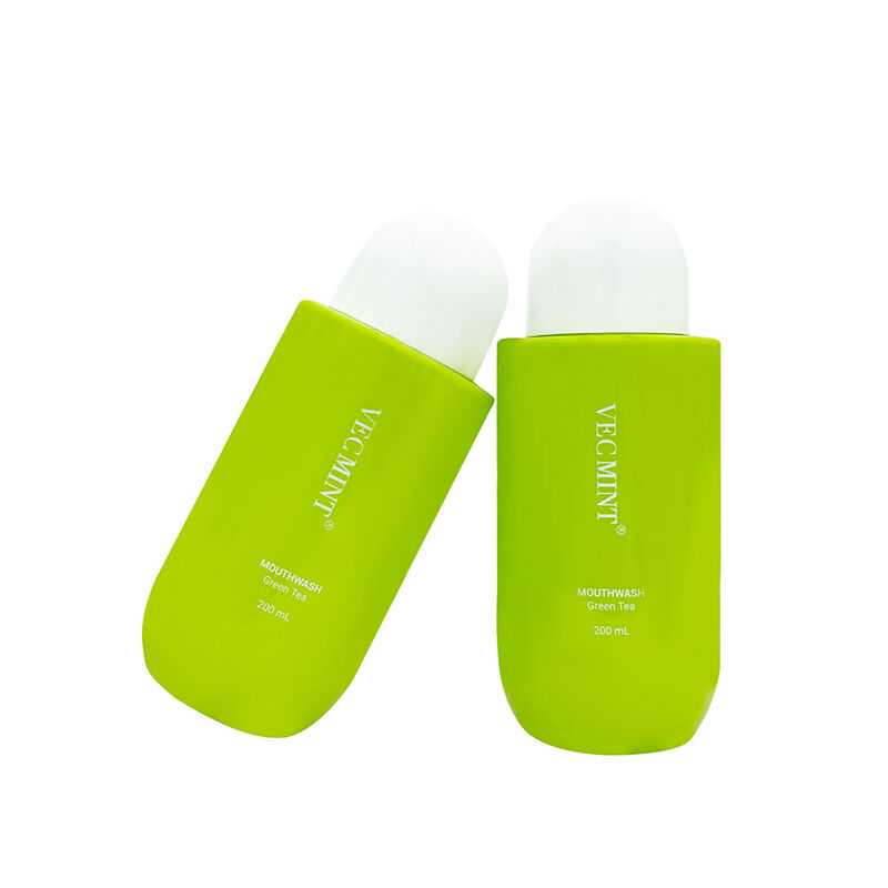 रसायन रहित ग्रीन टी माउथवॉश VECMINT - प्राकृतिक लंबे समय तक चलने वाला ताजा मौखिक कुल्ला (200ml)