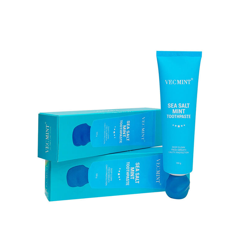 VECMINT 100g समुद्री नमक मिंट टूथपेस्ट - गहरे स्वच्छ दांत और ताजा सांस मौखिक देखभाल