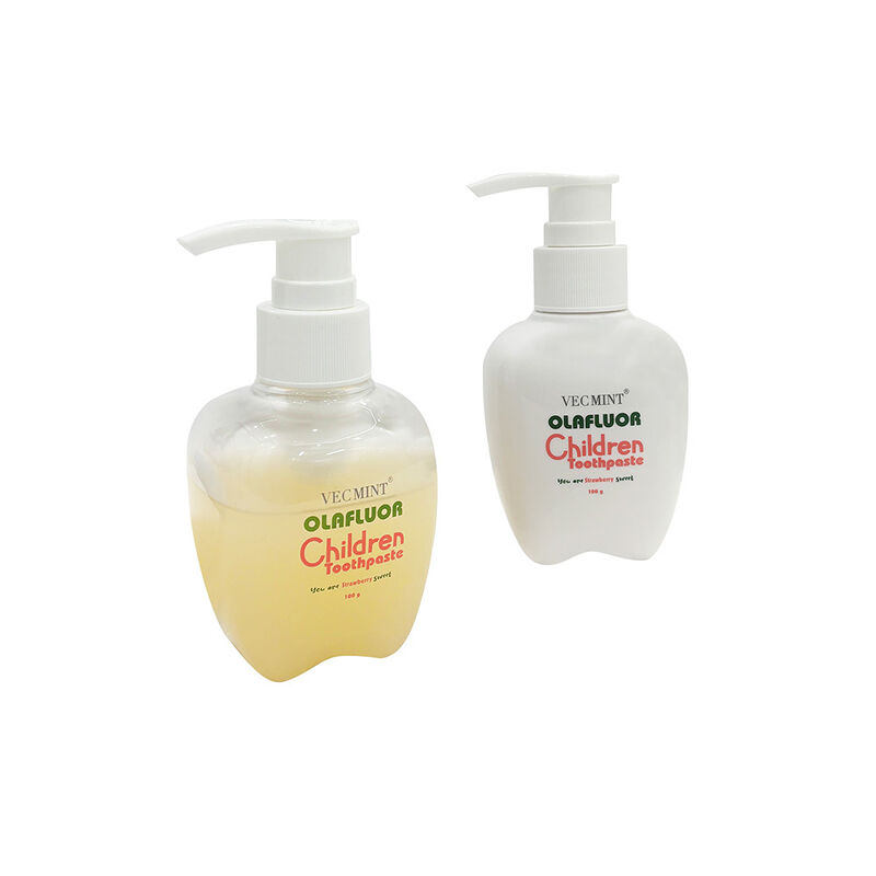 VECMINT द्वारा ओलाफ्लोर बच्चों का टूथपेस्ट - 100 ग्राम पंप बोतल स्ट्रॉबेरी फ्लेवर बच्चों के दैनिक स्वच्छता के लिए सुरक्षित मौखिक देखभाल टूथपेस्ट