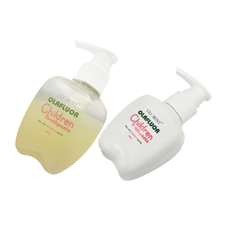 VECMINT द्वारा ओलाफ्लोर बच्चों का टूथपेस्ट - 100 ग्राम पंप बोतल स्ट्रॉबेरी फ्लेवर बच्चों के दैनिक स्वच्छता के लिए सुरक्षित मौखिक देखभाल टूथपेस्ट